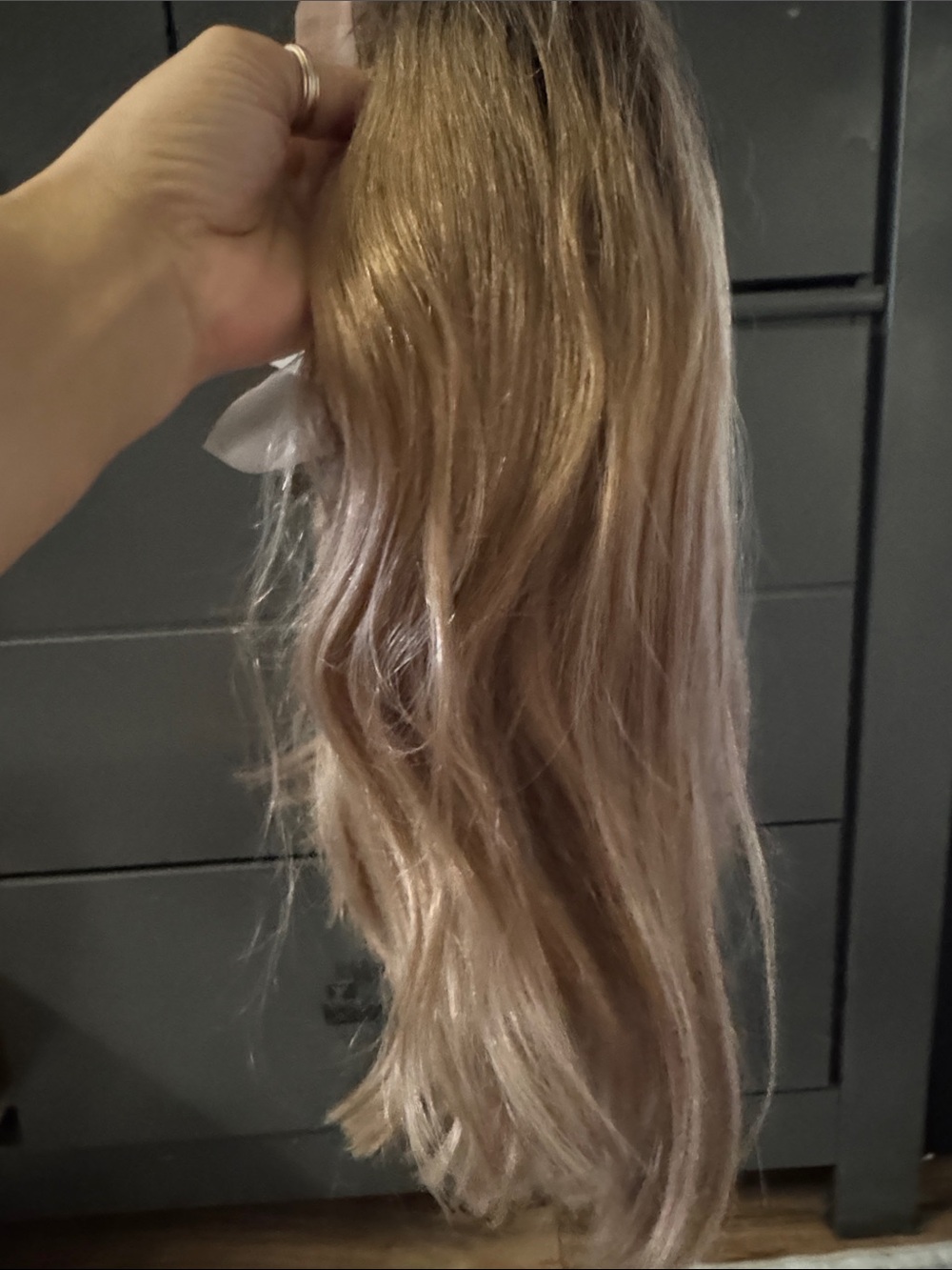 Blonde Mixed Brown Long Straight Women's Wig - Elegant Blonde
